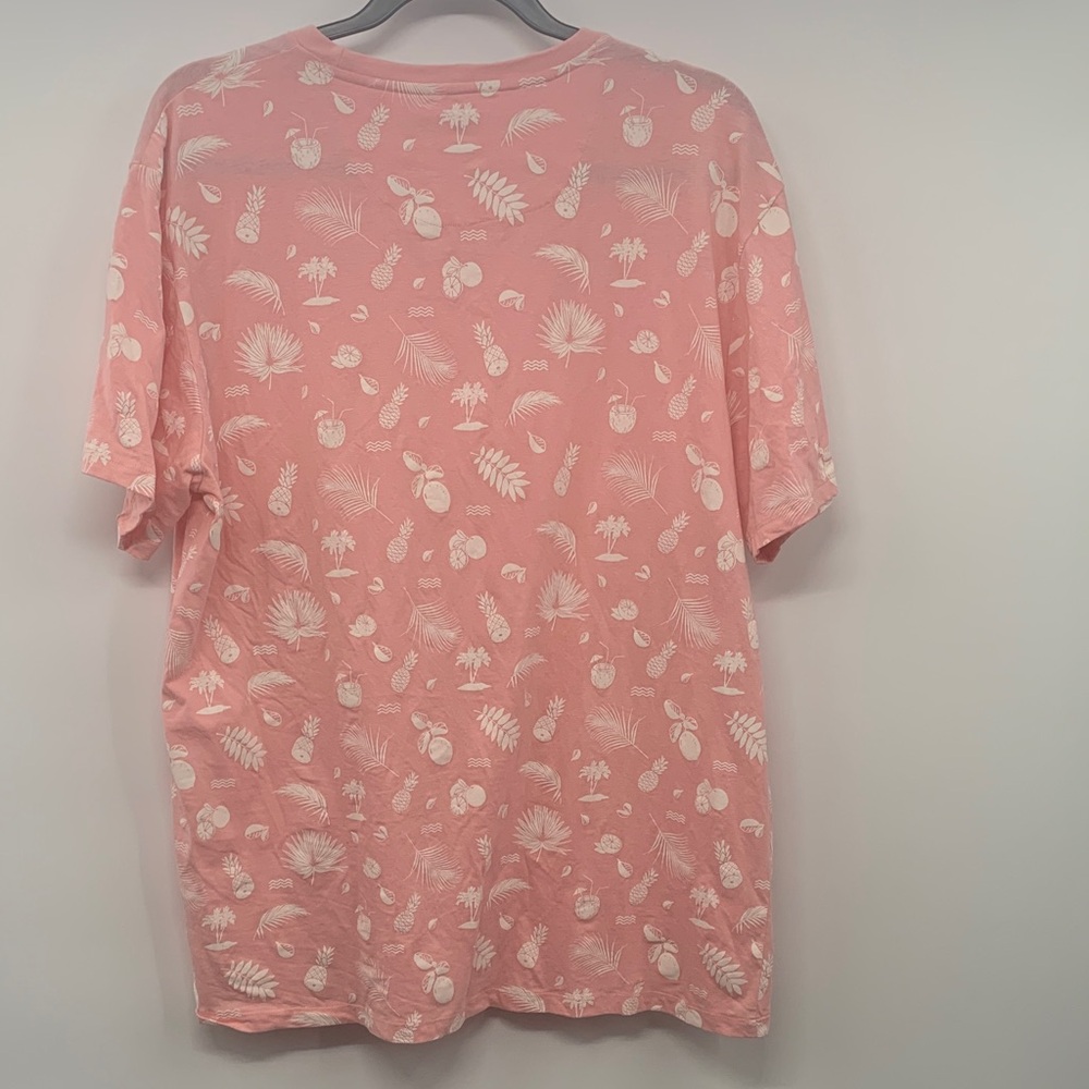 Free Planet Men's Light Pink Tropical Print T-Shirts Size XL - Picture 2 of 8